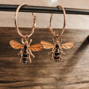 Bee Mine hoop earrings